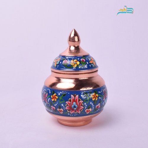 خرید، قیمت و مشخصات قندان 12 مس و پرداز رنگ ثابت و ماندگار و ورق ضخیم مس | هنرظریف