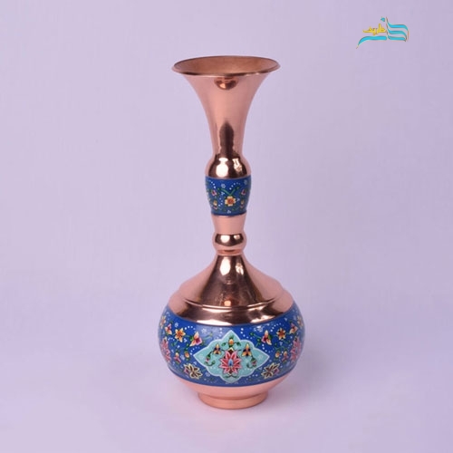 خرید، قیمت و مشخصات گلدان دالبری مس و پرداز، مناسب برای پذیرایی در منزل و محل کار، بسیار با کیفیت | هنرظریف