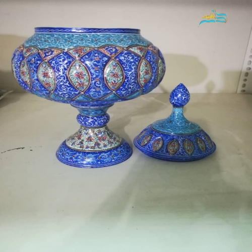 شکلات خوری میناکاری مسی لعاب‌دار | هنرظریف