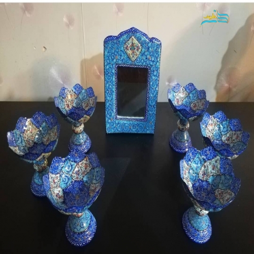 هفت سین میناکاری مسی لعاب شده بسیار زیبا و ماندگار، با ضمانت محصول | هنرظریف