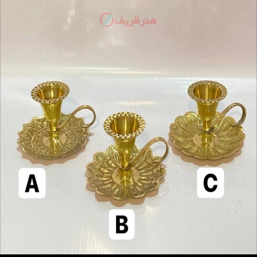 خرید شمعدان برنجی هندوستان ورق ضخیم سنگین‌وزن ظریف | هنرظریف