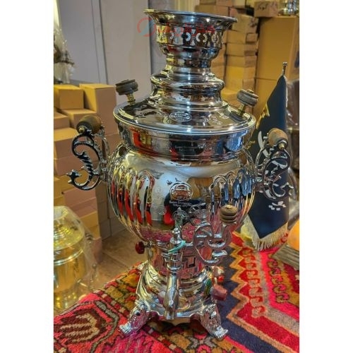 خرید آنلاین، سماور گازی 6 لیتری برنجی با کیفیت عالی و بسیار زیبا و ماندگار | هنرظریف