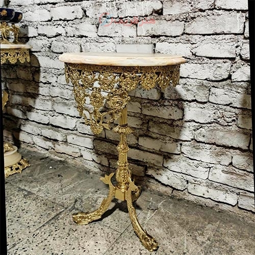 خرید، قیمت و مشخصات میز تلفن پایه ماهی سایز40 گل رز، زیبا و خاص  زیر قیمت بازار ، کیفیت عالی -هنرظریف