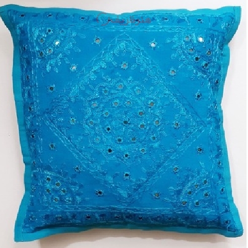 خرید، قیمت و مشخصات کاور کوسن سوزن دوزی واینه کاری مدل چکن دوزی با پارچه نخی  1-9 بسیار خوش رنگ و زیبا - هنرظریف