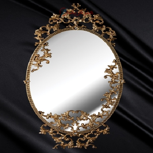 خرید، قیمت و مشخصات آینه گرد دیواری با طراحی شیک و آنتیک و بدنه آلیاژ با دوام و دارای ضمانت - هنرظریف