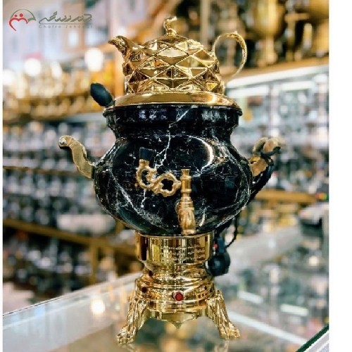 خرید آنلاین، سماور برقی برنجی کد 116 با طراحی متفاوت و زیبا دارای روکش، تمام اتوماتیک و کم مصرف همراه با ضمانت، زیر قیمت بازار | هنرظریف