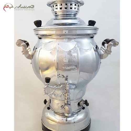 خرید آنلاین، سماور گازی 8 لیتری مدل شیوا، حجم 8 لیتر کد 116 دارای دسته هایی از جنس کالیته نسوز با ضمانت یک ساله، با قیمت مناسب | هنرظریف