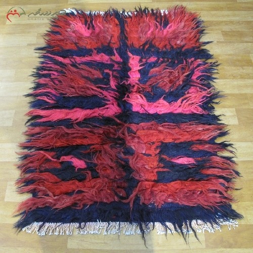 خرید آنلاین، فرش دستبافت آذربایجان کد 40099  رنگ الوان دارای گارانتی و معروف به ( شگی ) طرح مو بلند با تراکم بالا، با قیمت مناسب | هنرظریف