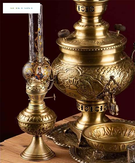 چراغ گردسوز برنجی دستساز