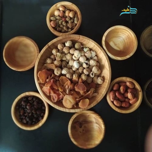 سرویس آجیل خوری ساخته شده از چوب با کیفیت و سطح صاف - هنرظریف