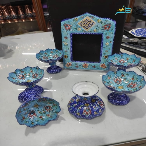 هفت سین میناکاری مس لعاب شده تمام نما