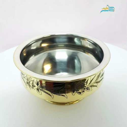 سرویس سماور برنجی زغالی ۶ لیتری داخل قلع کاری صادراتی درجه یک