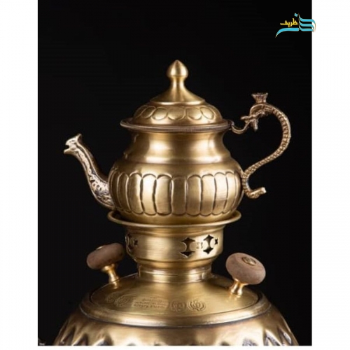 سماور زغالی شش لیتری برنجی با خلوص بالا و روکش نانو و ضمانت