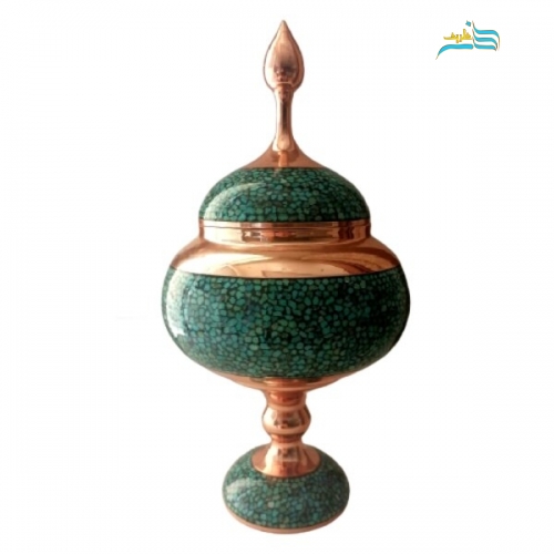 شکلات خوری فیروزه کوبی کد ۲۰۲۳ دست ساز مسی با مواد درجه 1 و با کیفیت بالا و رنگ ثابت