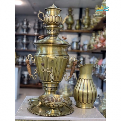 نمای کامل از سرویس ۵ تکه با طرح زیبا، نمایش هماهنگی و زیبایی کلی.