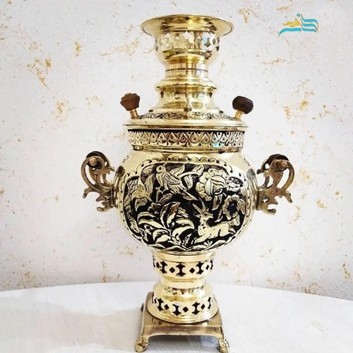 نمای پشت سماور زغالی