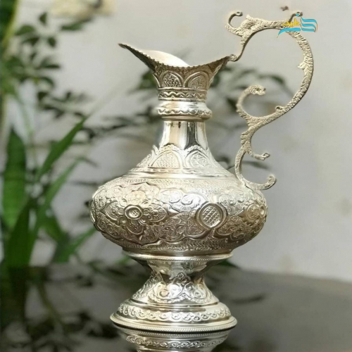 پارچ برنجی روکش نقره
