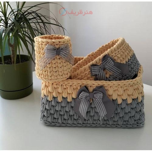 ست سبد تریکو نظم دهنده منزل - هنرظریف