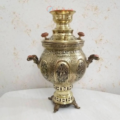 نمای سماور زتک قلمزنی برنجی