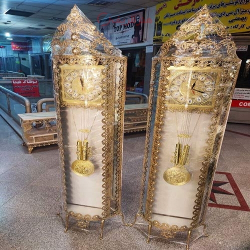 ساعت ایستاده برنجی با ورق ضخیم و با کیفیت بسیار بالا، زیبا و شیک