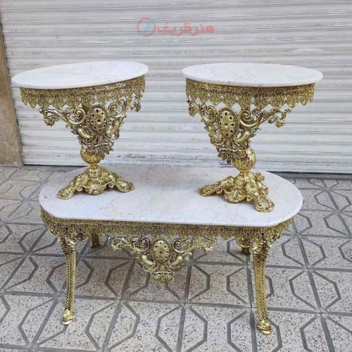 جلو مبلی ۳ تیکه روکش برنز با رنگ ثابت و کیفیت درجه 1 محصول اصفهان - هنرظریف