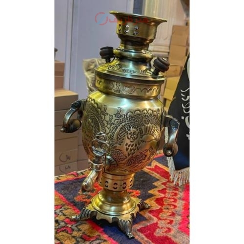 سماور زغالی یک و نیم لیتری نظر دسته گوشواره، ورق ضخیم