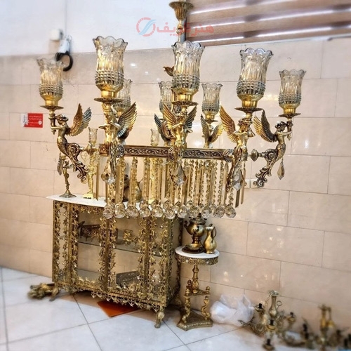 لوستر کانتر برنزی 8 شاخه کیفیت عالی و درجه یک زیر قیمت بازار -  هنرظریف
