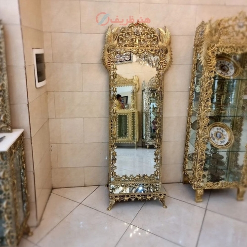 اینه قدی برنزی بسیار زیبا و خوش ساخت و با دوام _ هنر ظریف