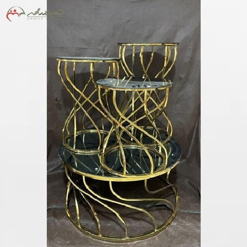 جلو مبلی از جنس برنز، قابل سفارش با رویه شیشه و سنگی، کیفیت اعلاء - هنرظریف