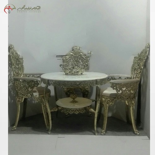 میز ناهار خوری 4 نفره با رنگ بندی پارچه به سلیقه مشتری، با کیفیت اعلاء - هنرظریف