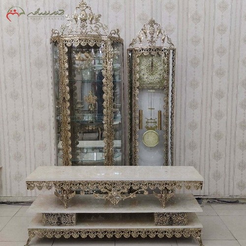 ست جهیزیه برنزی در طرح گل رز، کار شده با کیفیت اعلاء با ثبات رنگ