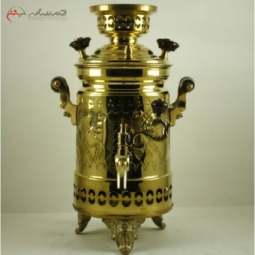 کتری شکاری با بدنه ی برنجی مدل ممتاز و طراحی مدرن و آبکاری شده، با قیمت عالی و کیفیت درجه یک