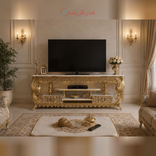 میز تلویزیون 160 طاووسی، جنس آلیاژ _ هنرظریف