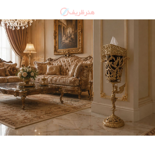 سطل زباله و جای دستمال آلومینیومی مدل فرشته بالدار - هنرظریف