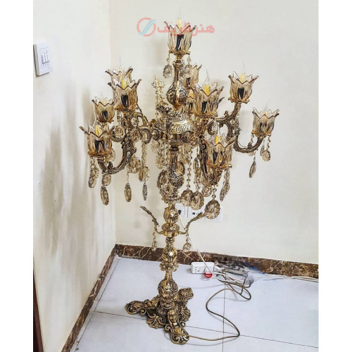 آباژور کنار سالنی برنزی، ده شاخه _ هنرظریف