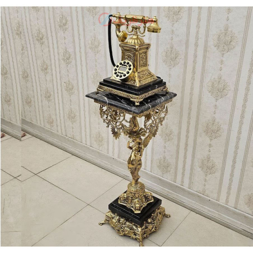 تلفن ایستاده کنار سالنی برنزی، مدل پایه سنگ_ هنرظریف