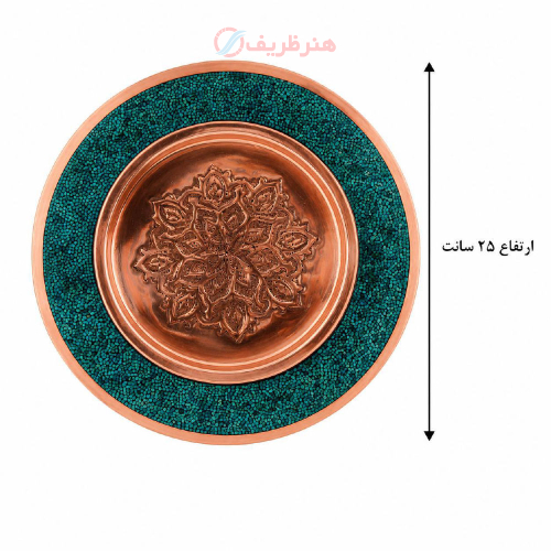 بشقاب قلم زنی و فیروزه کوبی پرنسا