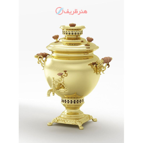 سماور مدل زغالی ۲۰۱۸ ظرفیت اسمی ده لیتری، ورق برنج ضخیم شهید باهنر_ هنرظریف