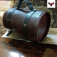 خرید، قیمت و مشخصات کیف گرد چرمی، ساخته شده از چرم اصل تبریز و فولتر گاوی بسیار با کیفیت | هنرظریف