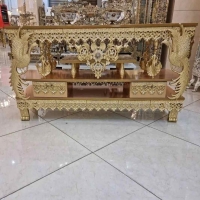 خرید، قیمت و مشخصات میز تلویزیون روکش برنز با رویه ام دی اف، آلومینیوم درجه 1، ورق ضخیم، بسیار زیبا و شیک | هنرظریف