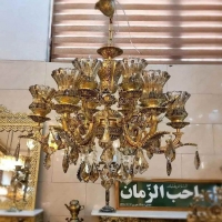 خرید، قیمت و مشخصات لوستر 6 شاخه روکش برنز با 12 لامپ، آلومینیوم درجه 1، ورق ضخیم، بسیار زیبا و شیک، باضمانت کیفیت | هنرظریف