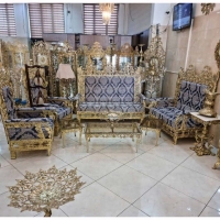 خرید، قیمت و مشخصات مبل هفت نفره سلطنتی با روکش برنز، ورق ضخیم، بسیار زیبا و شیک_ هنرظریف