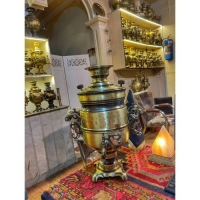خرید آنلاین، سماور زغالی 26 لیتری سطلی ساده طرح دو خط، با ورق ضخیم و کیفیت درجه یک | هنرظریف