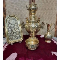 خرید، قیمت و مشخصات سماور زغالی برنجی 7 لیتری مدل اناری، قلم زنی دست، زیر قیمت بازار | هنرظریف