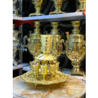 خرید، قیمت و مشخصات ست شراب خوری، قلم کاری شده، آبکاری شده، جنس ضماک با آبکاری فورتیک  ارزان و باکیفیت _ هنرظریف