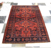 خرید آنلاین، قالیچه دستبافت لرستان کد 39141 ثبات رنگ با طرح زیبای 2 ترنج، بافته شده با الیاف طبیعی دارای ضمانت، زیر قیمت بازار | هنرظریف