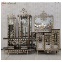 خرید آنلاین، سرویس آینه کنسول برنزی با طرح گل آفتابگردان و ضمانت رنگ بدنه، طراحی زیبا و بی نظیر، زیر قیمت بازار | هنرظریف